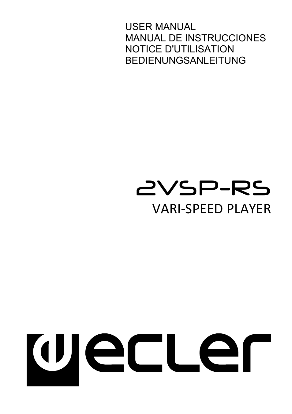 Ecler 2VSP-RS User Manual | 40 pages