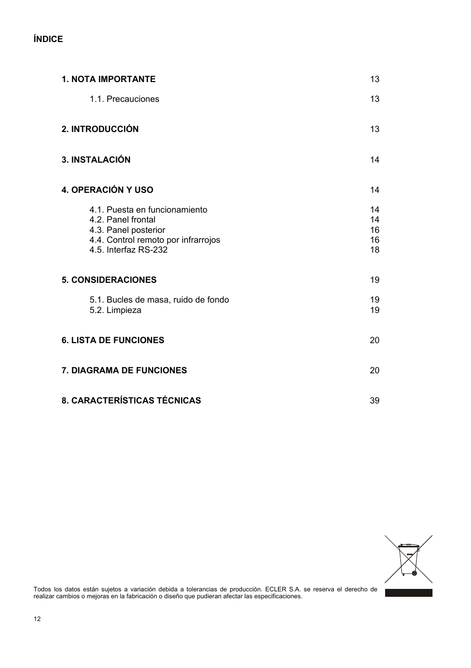 Ecler 2VSP-RS User Manual | Page 12 / 40