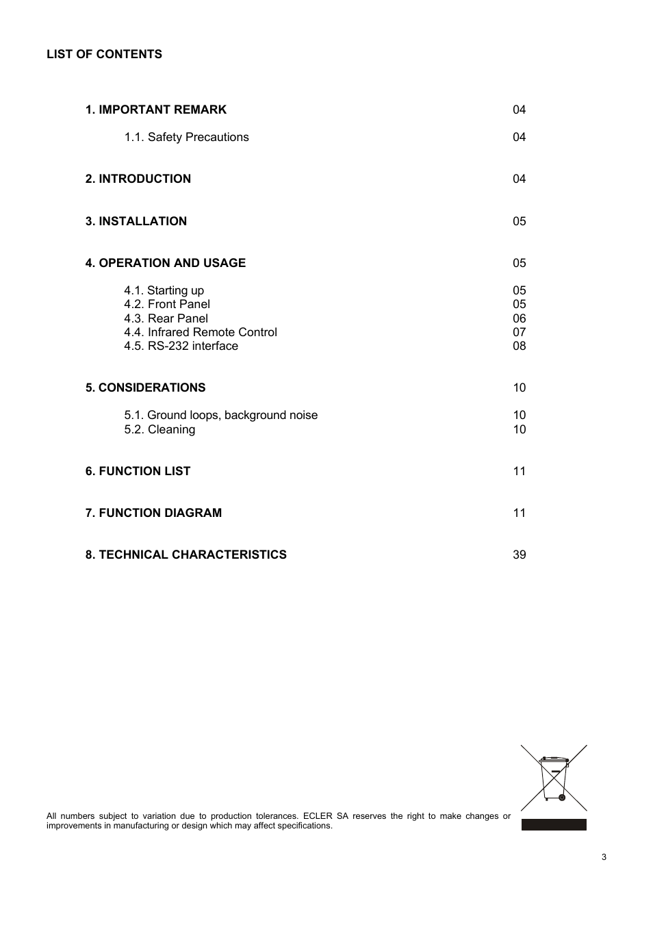 Ecler 2VSP-RS User Manual | Page 3 / 40