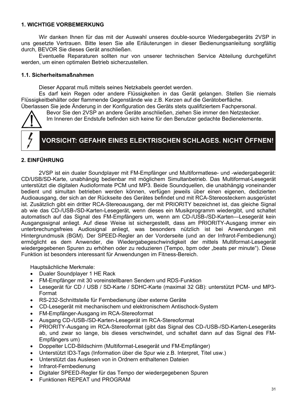 Ecler 2VSP-RS User Manual | Page 31 / 40