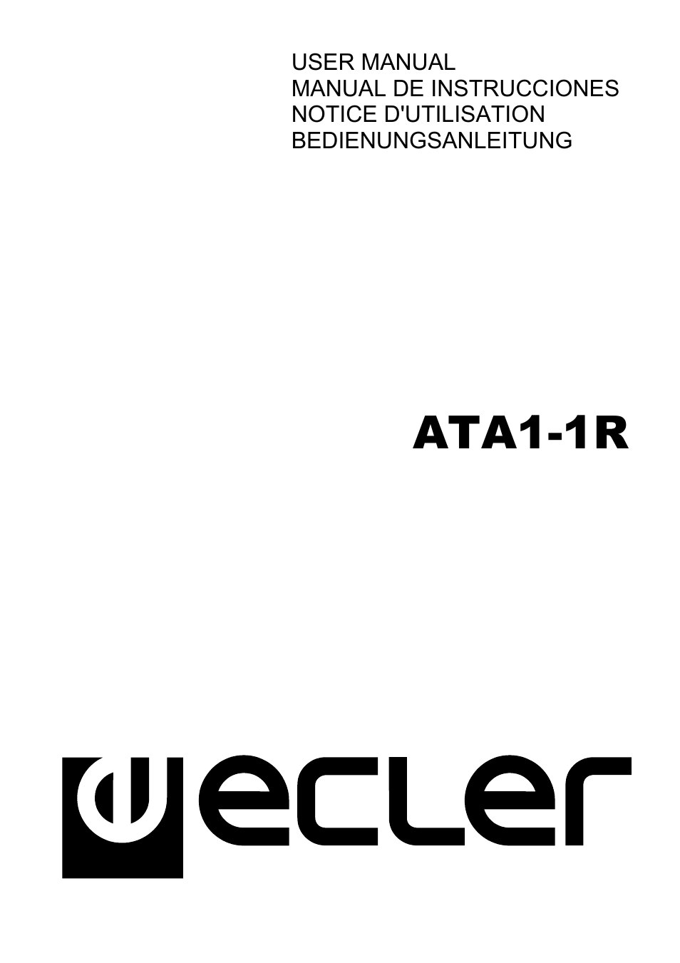 Ecler ATA1-1R User Manual | 24 pages