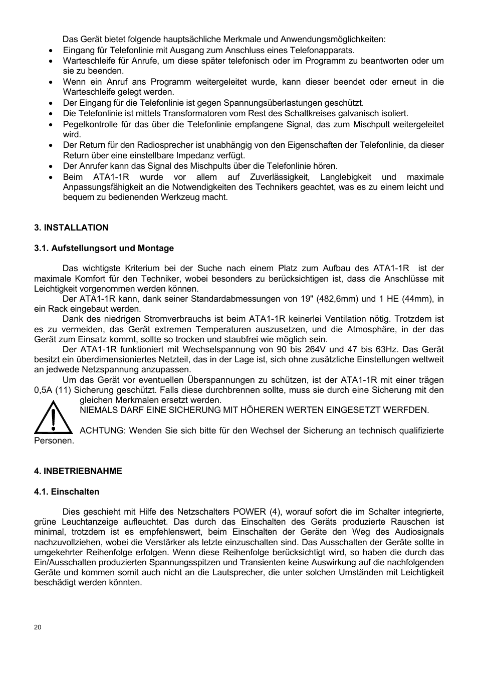 Ecler ATA1-1R User Manual | Page 20 / 24