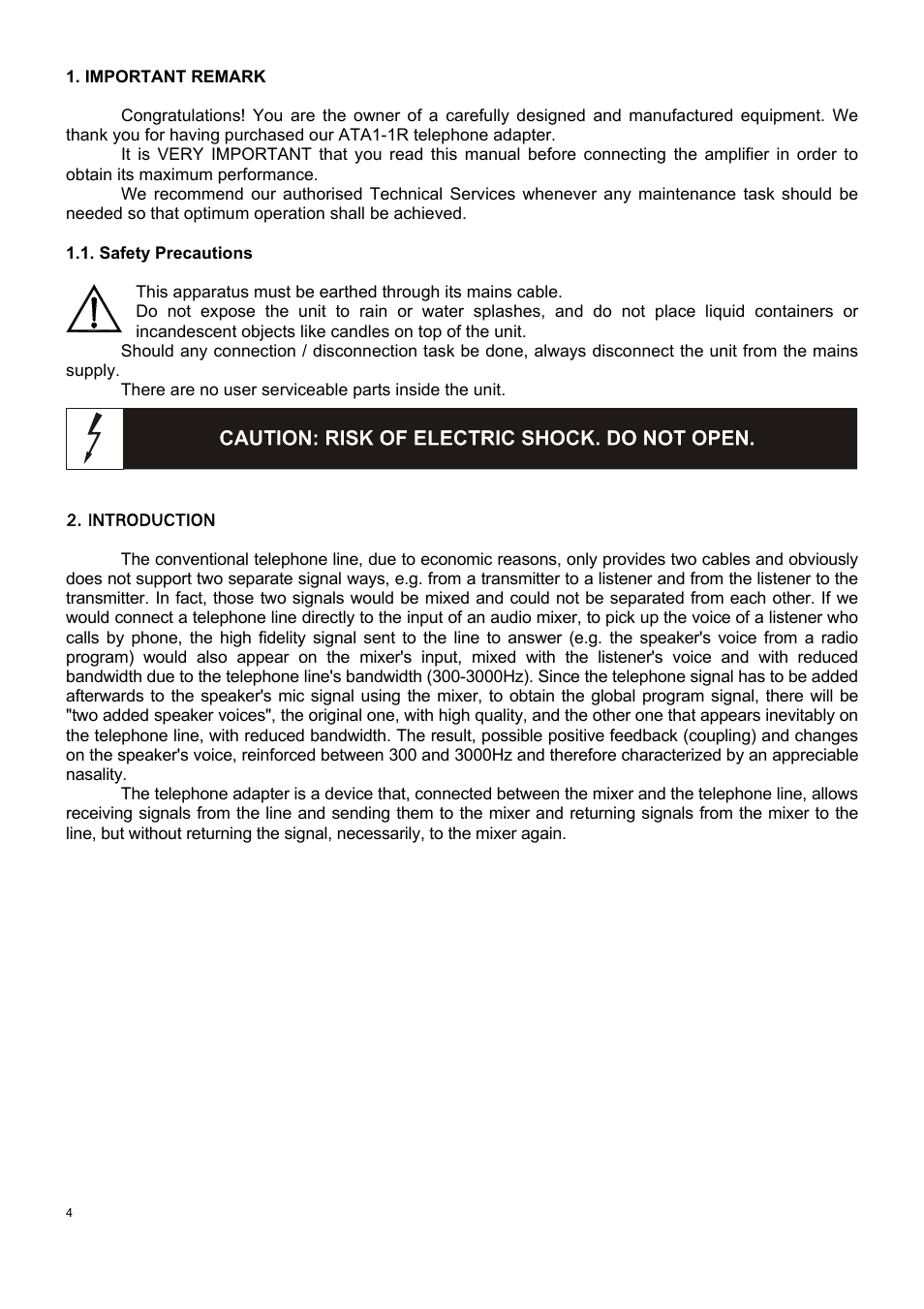 Ecler ATA1-1R User Manual | Page 4 / 24