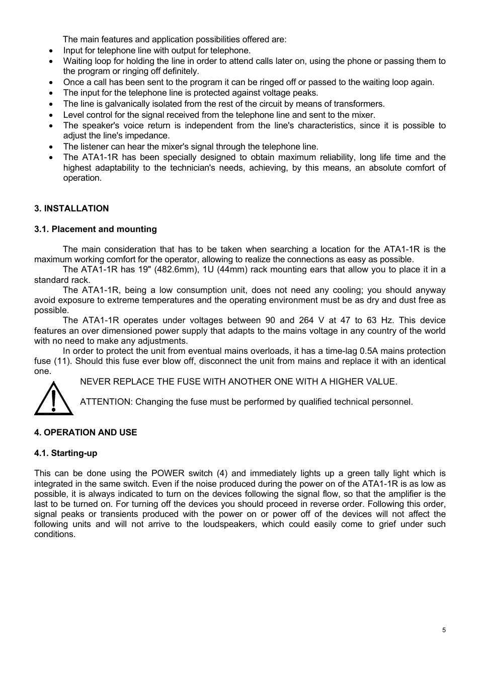 Ecler ATA1-1R User Manual | Page 5 / 24