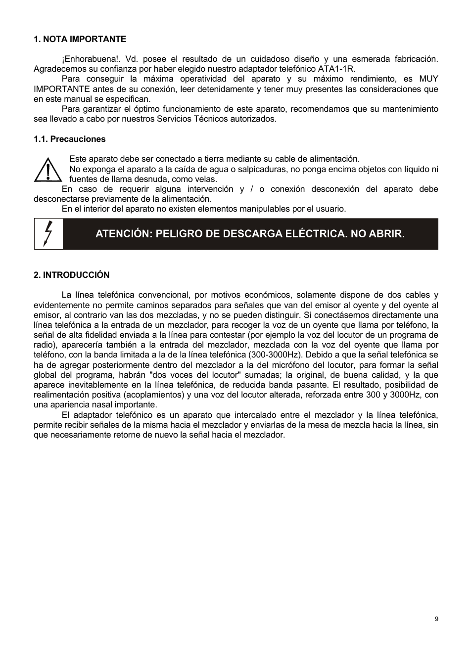 Ecler ATA1-1R User Manual | Page 9 / 24