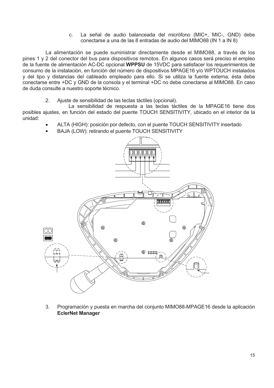 Ecler MPAGE16 User Manual | Page 15 / 44