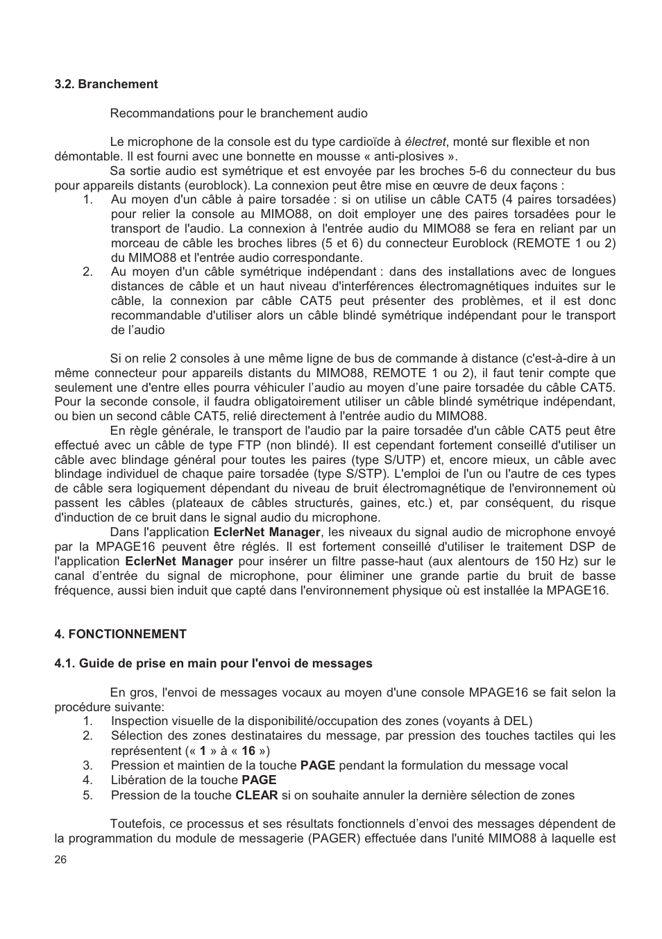 Ecler MPAGE16 User Manual | Page 26 / 44