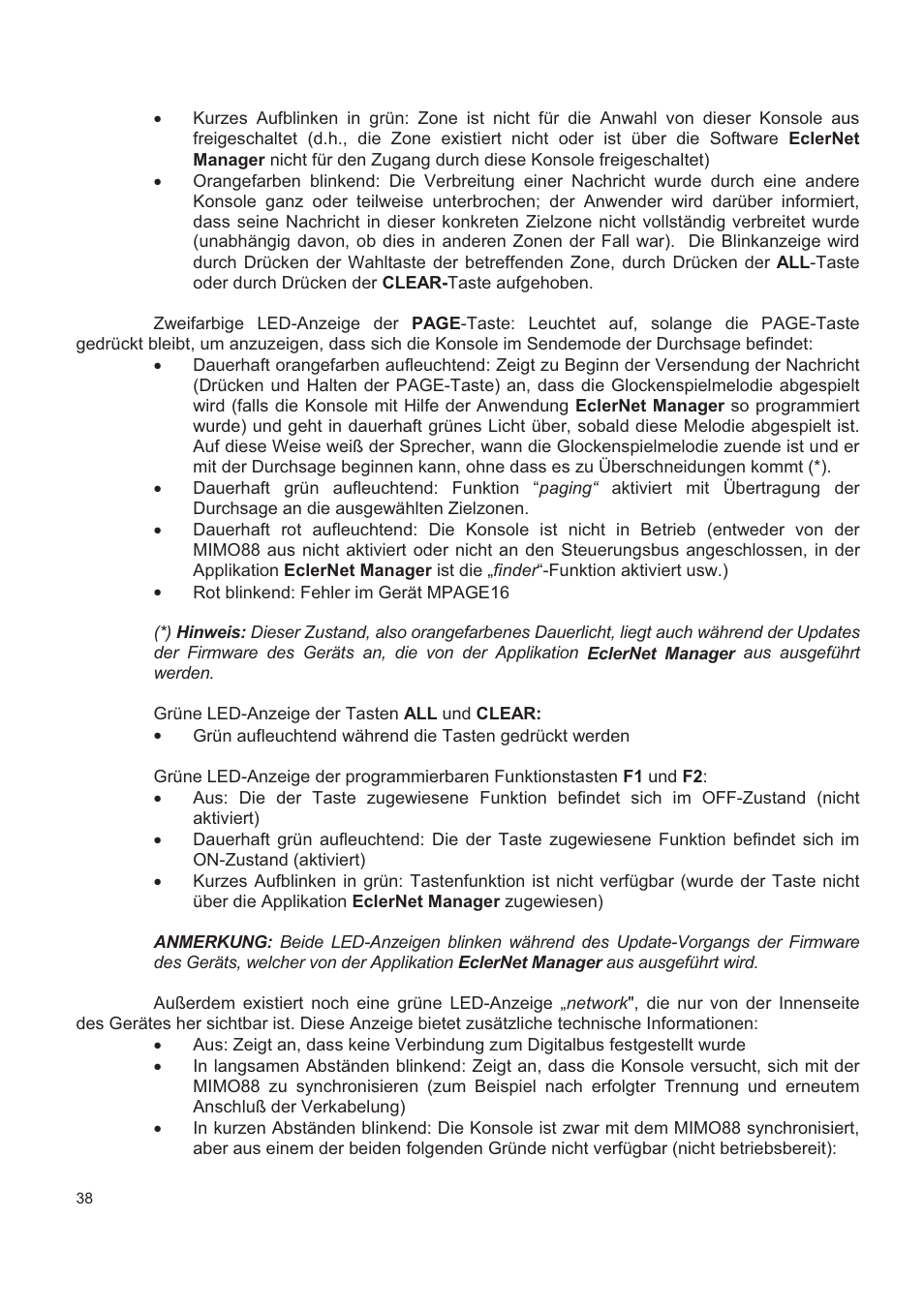 Ecler MPAGE16 User Manual | Page 38 / 44