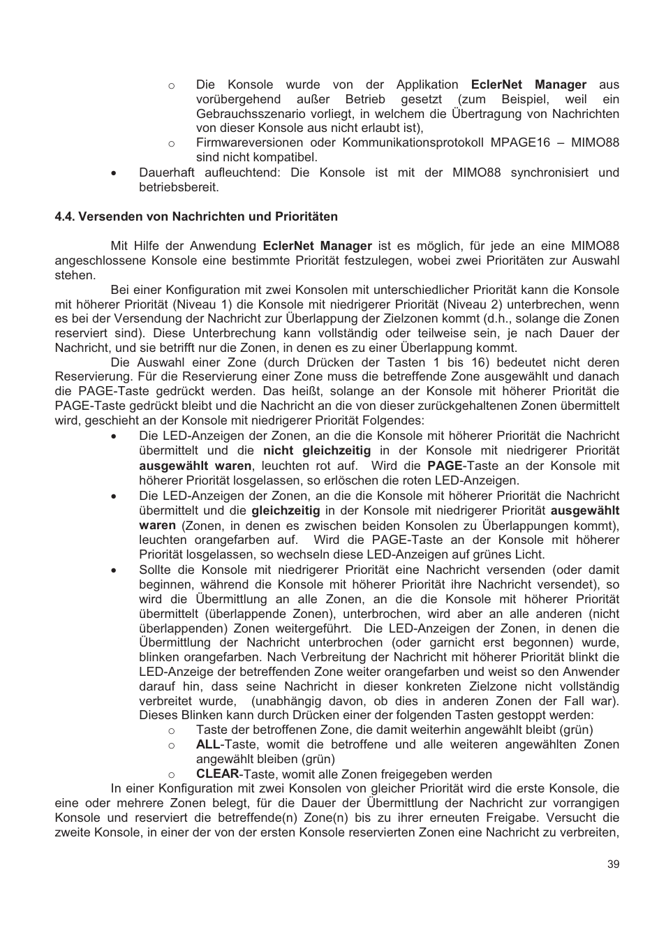 Ecler MPAGE16 User Manual | Page 39 / 44