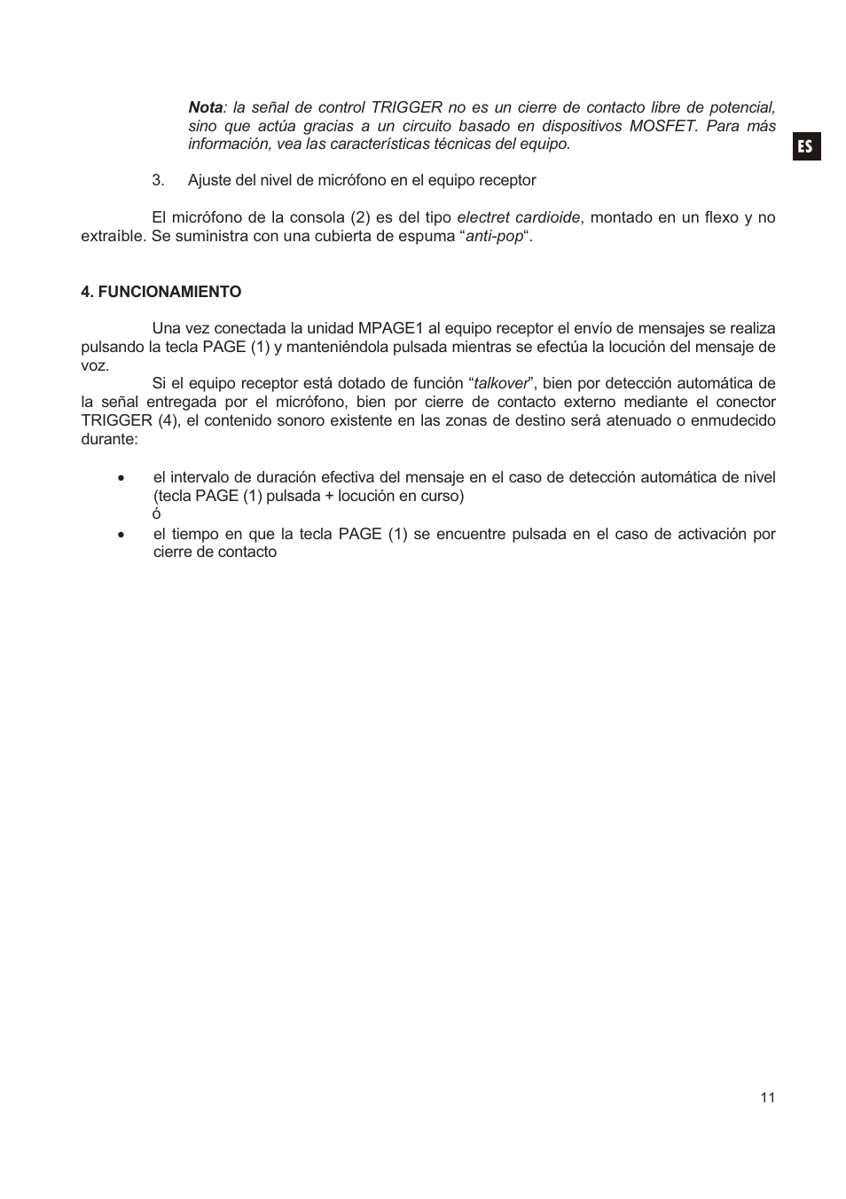 Ecler MPAGE1 User Manual | Page 11 / 24