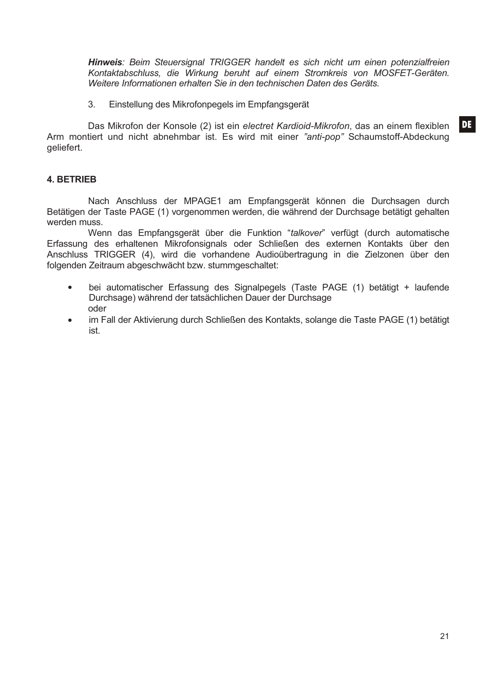 Ecler MPAGE1 User Manual | Page 21 / 24