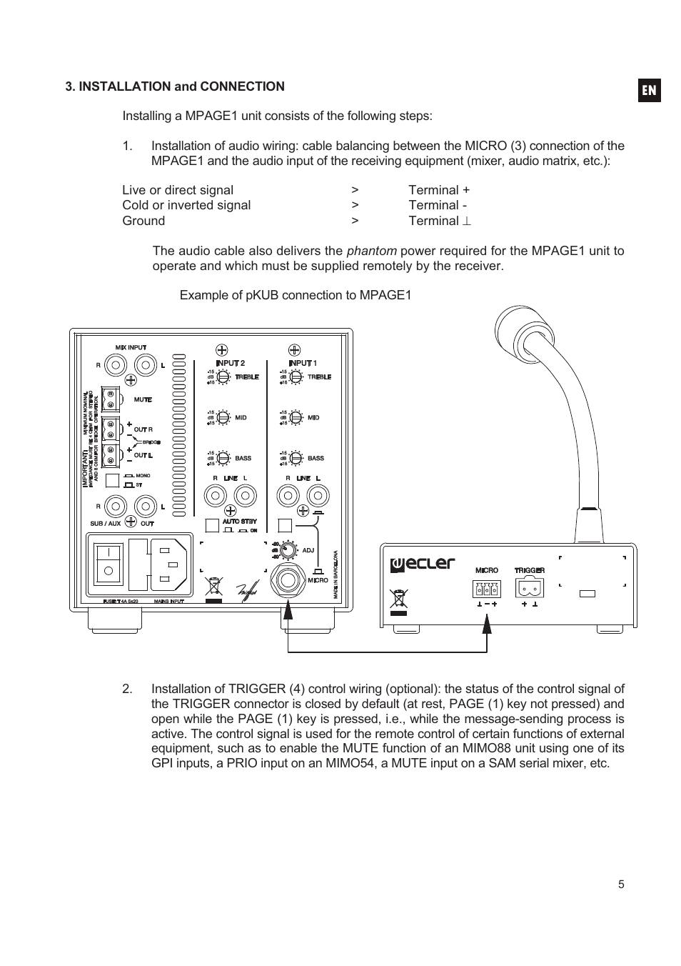 Ecler MPAGE1 User Manual | Page 5 / 24