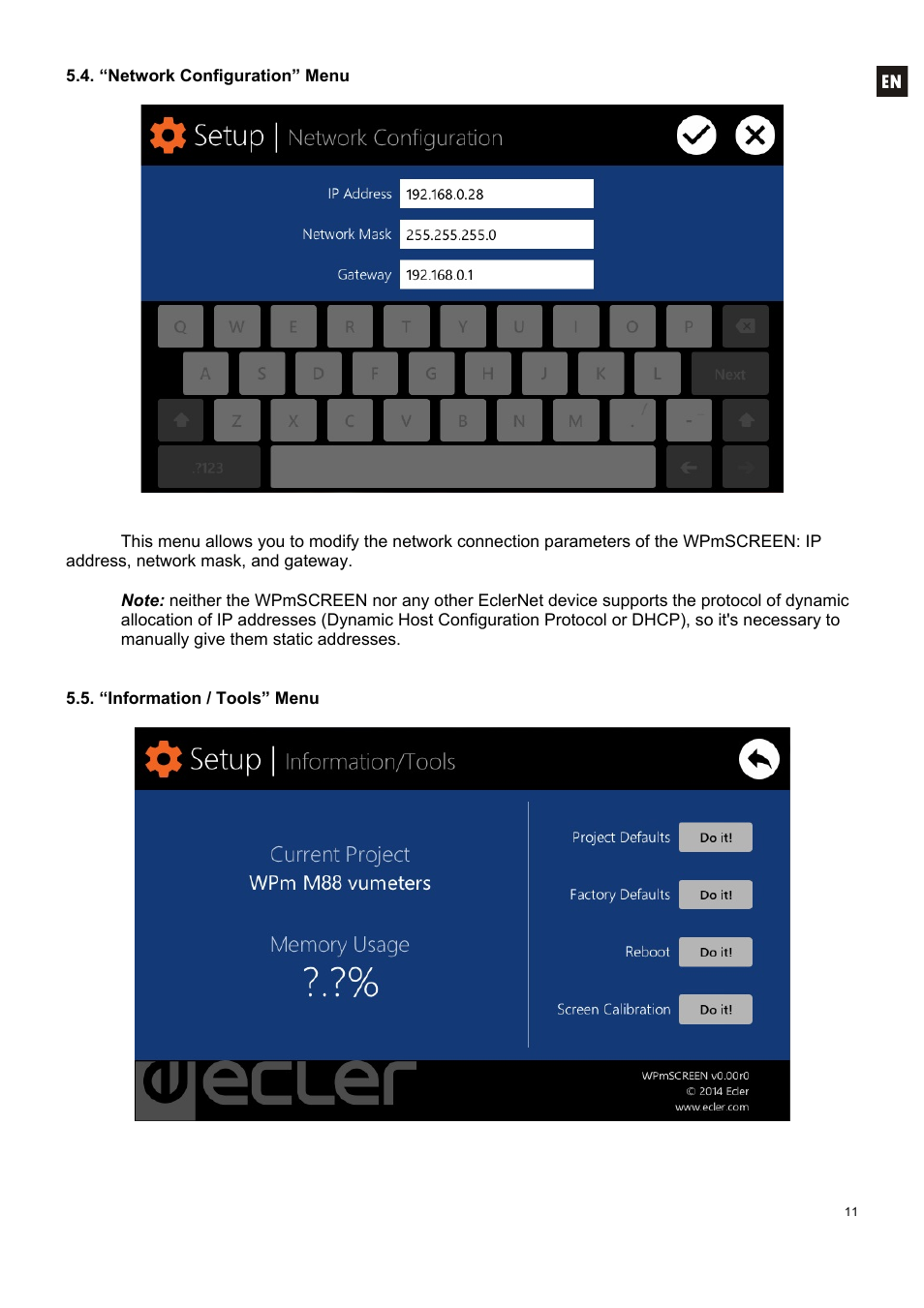 Ecler WPmSCREEN User Manual | Page 11 / 28