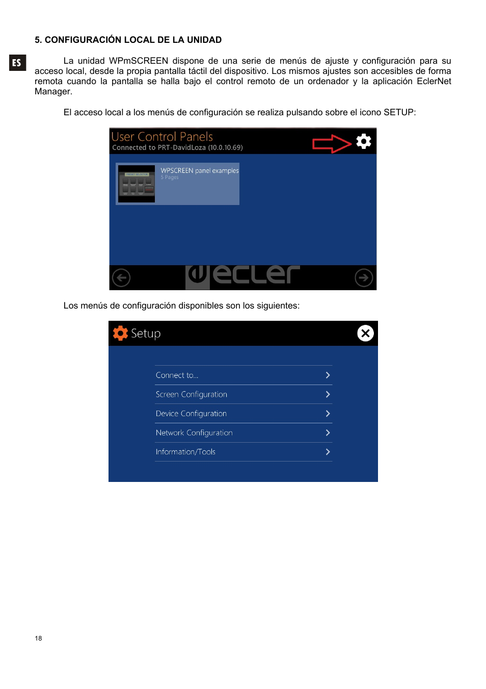 Ecler WPmSCREEN User Manual | Page 18 / 28