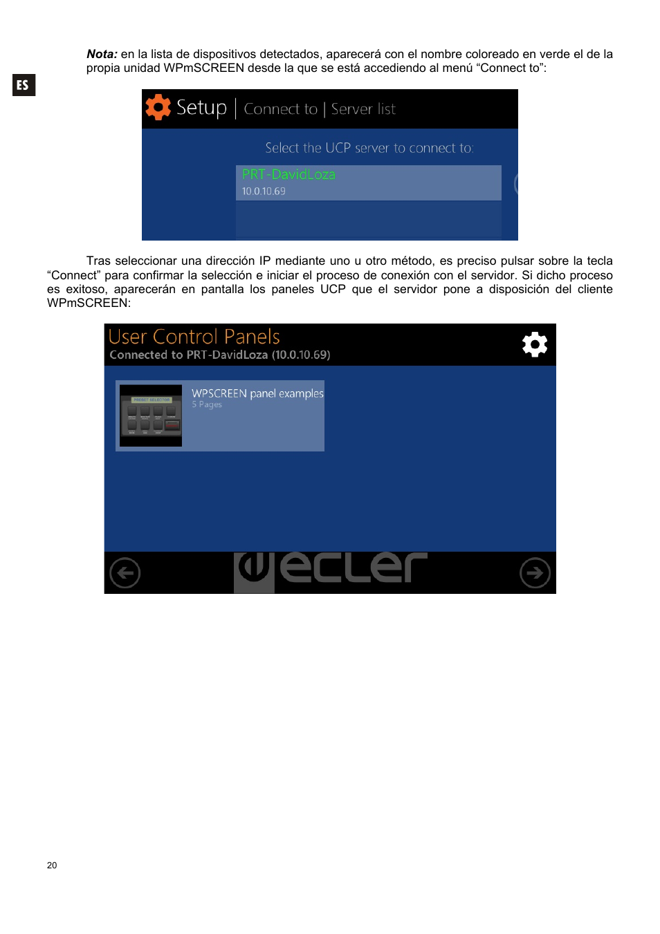 Ecler WPmSCREEN User Manual | Page 20 / 28