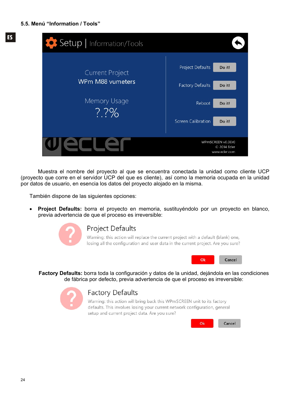 Ecler WPmSCREEN User Manual | Page 24 / 28