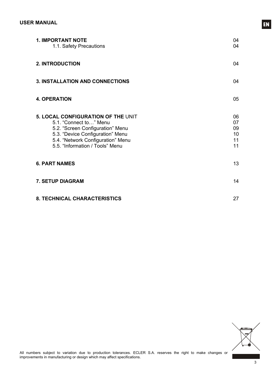 Ecler WPmSCREEN User Manual | Page 3 / 28