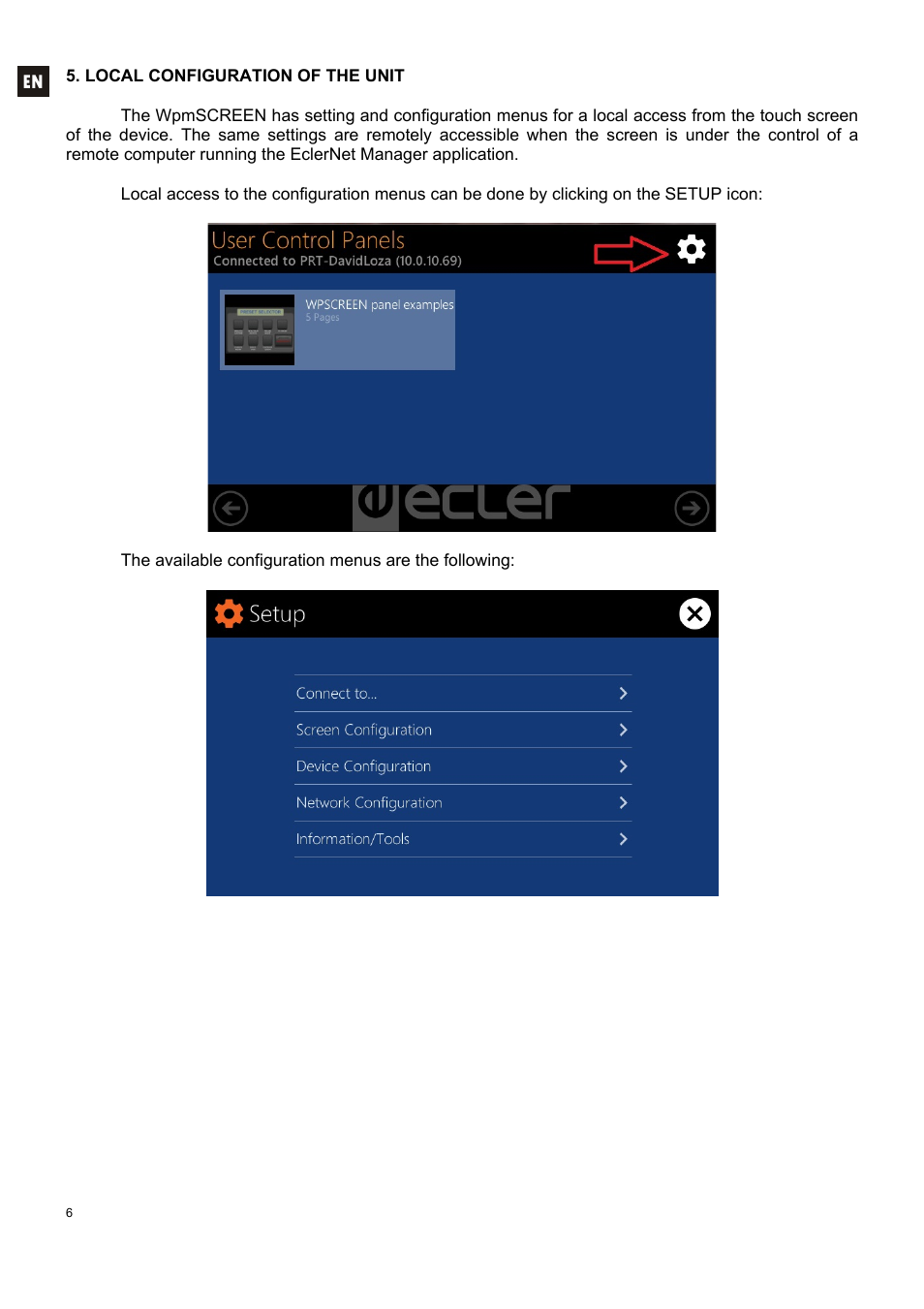 Ecler WPmSCREEN User Manual | Page 6 / 28