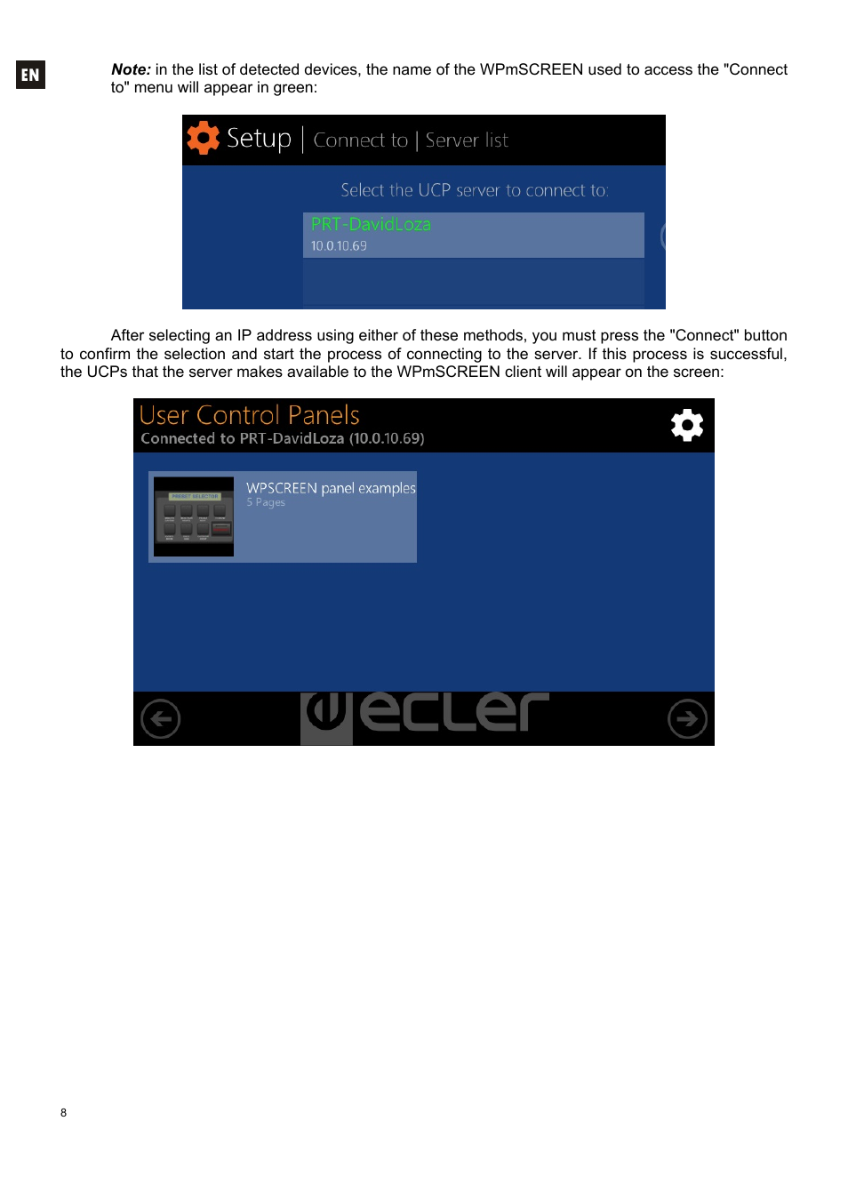 Ecler WPmSCREEN User Manual | Page 8 / 28