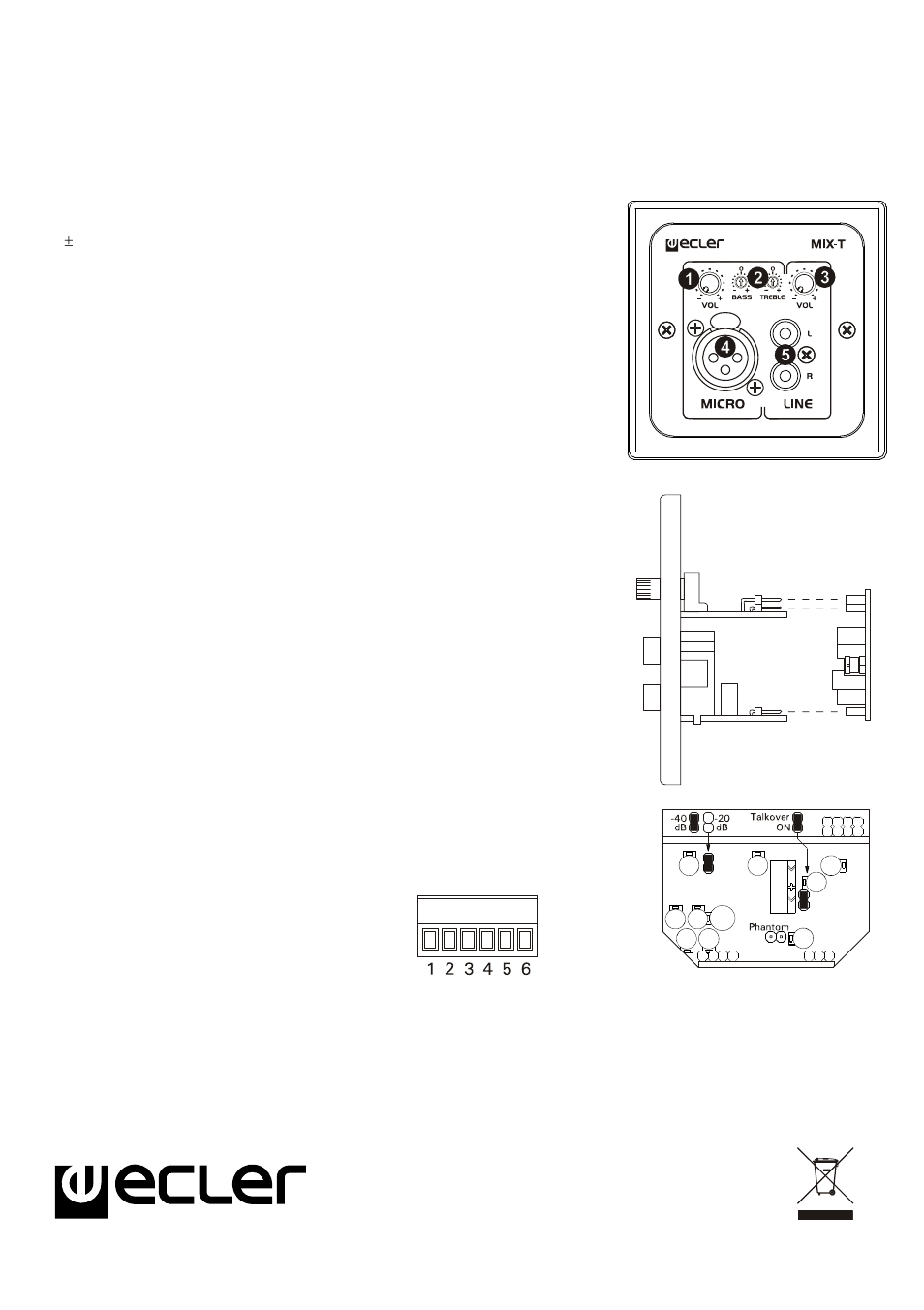 Ecler WPmMIX-T User Manual | 4 pages