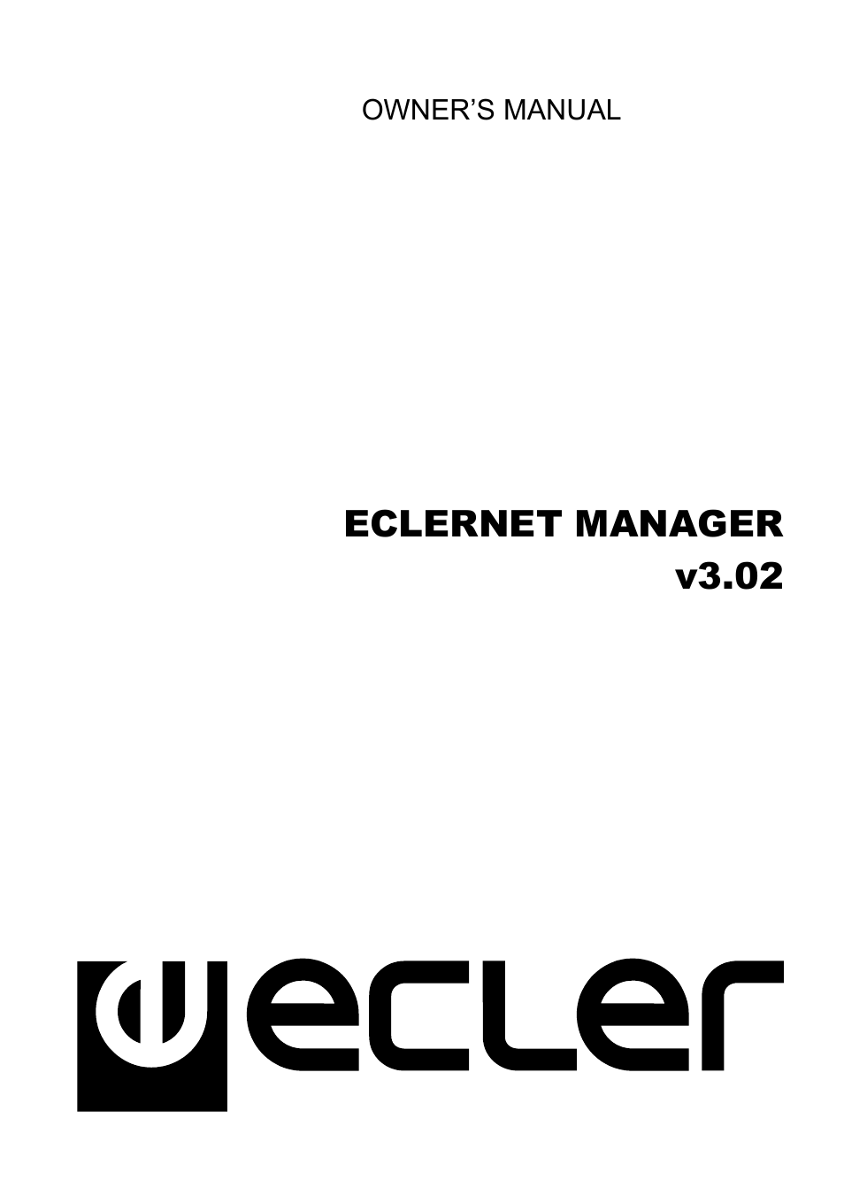 Ecler ECLERNET MANAGER User Manual | 208 pages