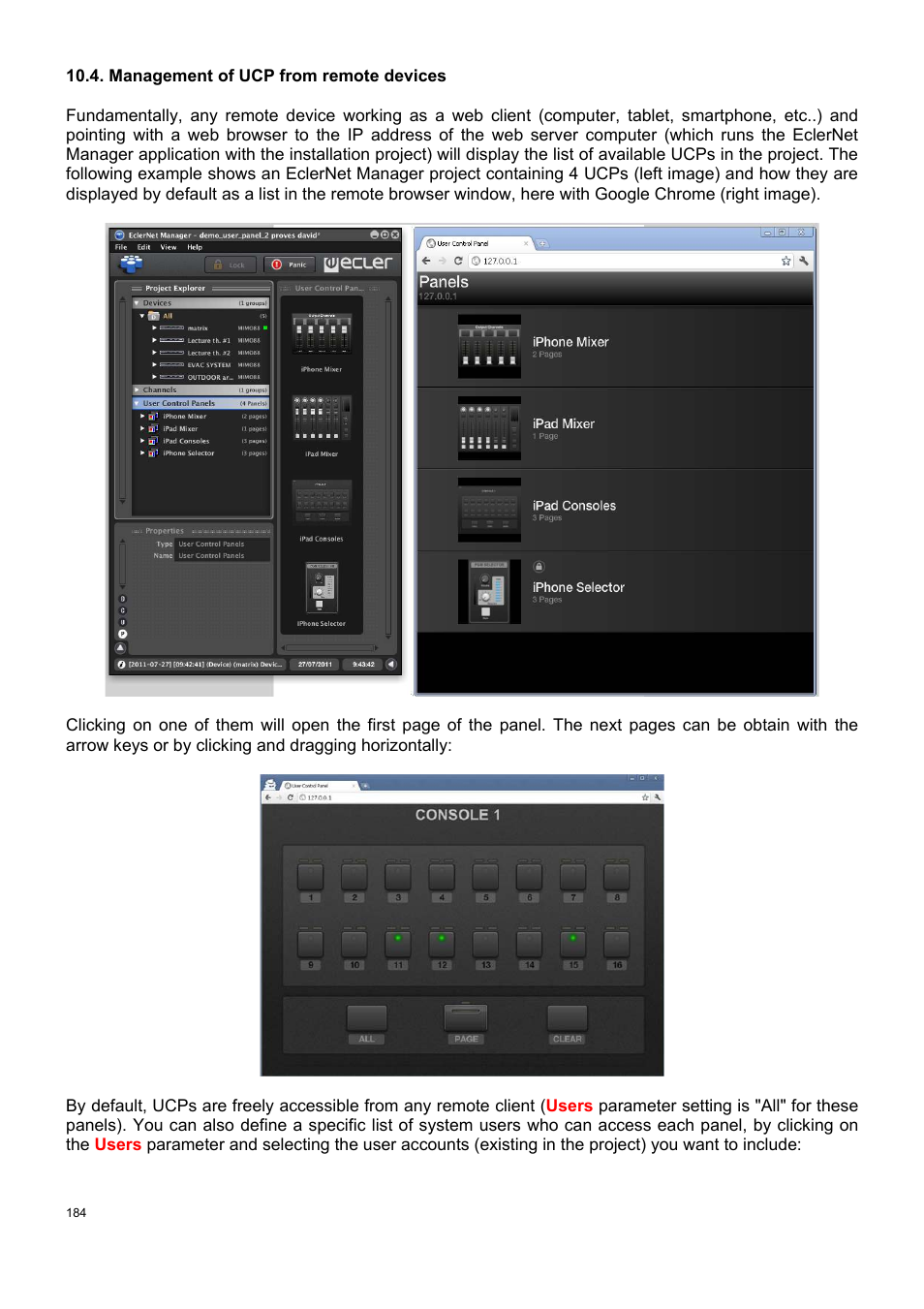 Ecler ECLERNET MANAGER User Manual | Page 184 / 208