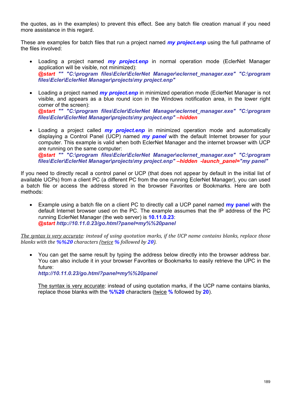 Ecler ECLERNET MANAGER User Manual | Page 189 / 208