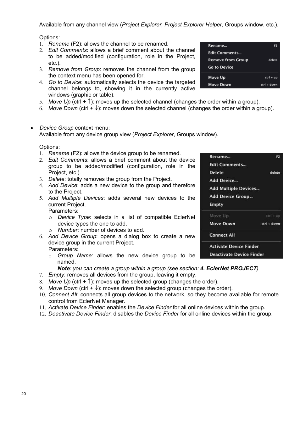 Ecler ECLERNET MANAGER User Manual | Page 20 / 208