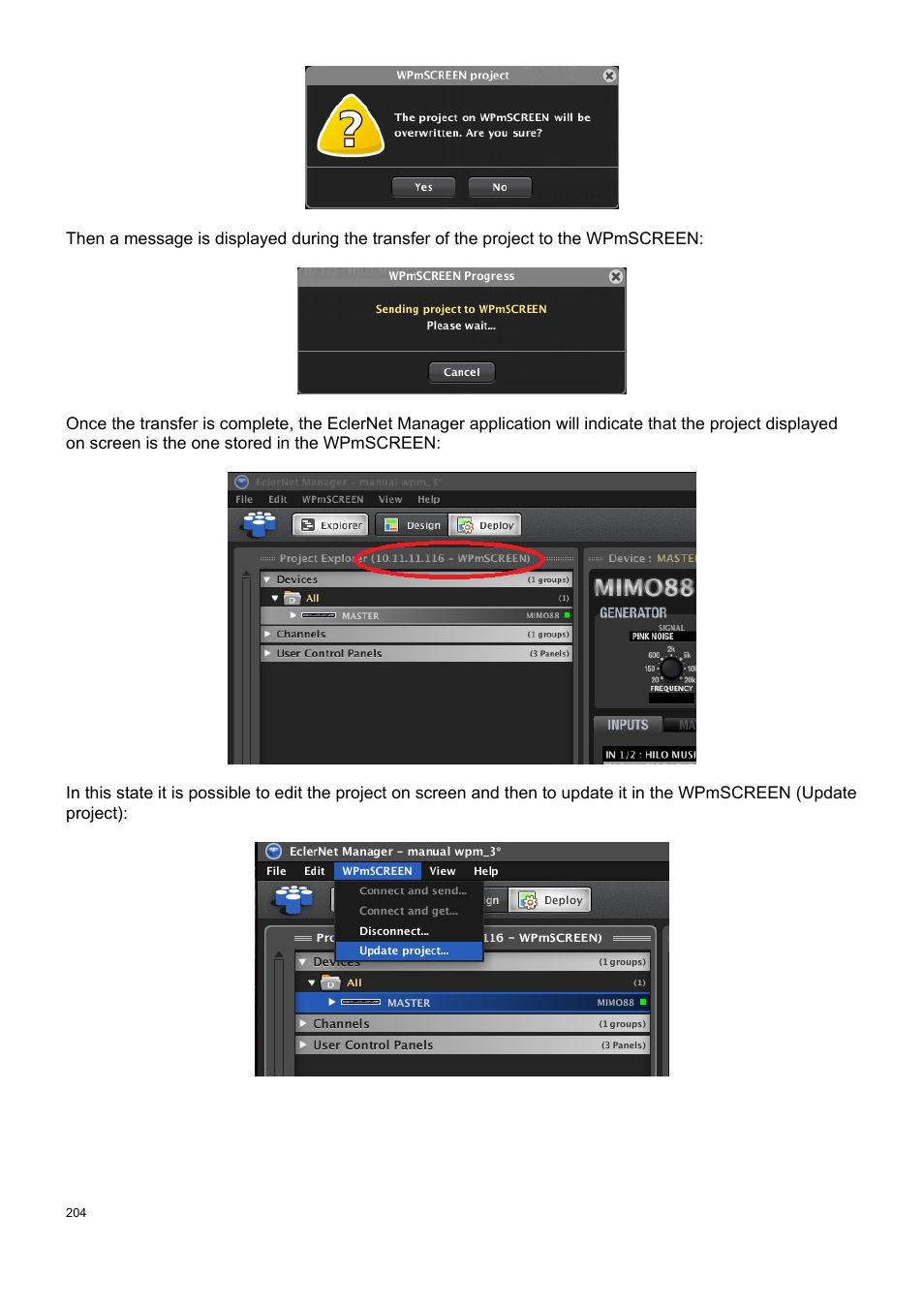 Ecler ECLERNET MANAGER User Manual | Page 204 / 208