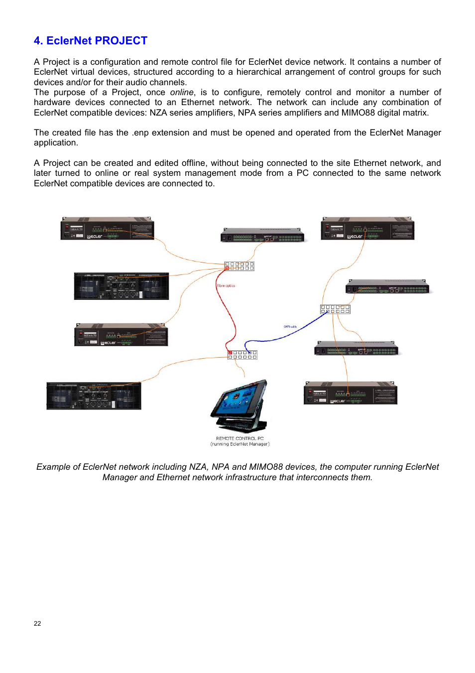 Eclernet project | Ecler ECLERNET MANAGER User Manual | Page 22 / 208