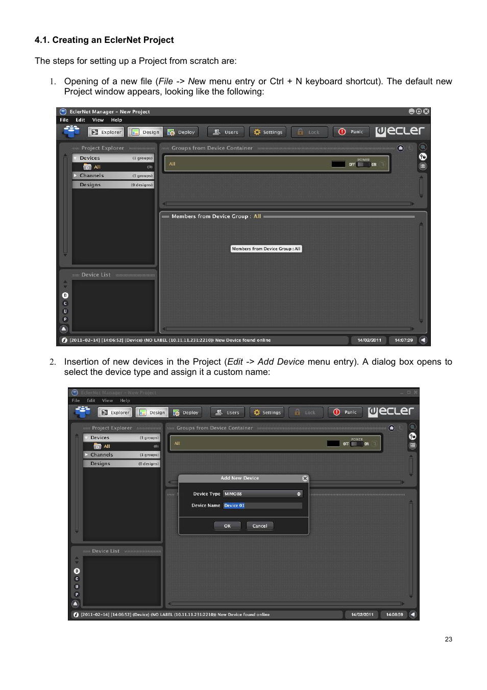 Ecler ECLERNET MANAGER User Manual | Page 23 / 208