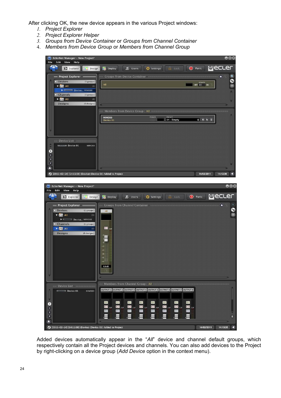 Ecler ECLERNET MANAGER User Manual | Page 24 / 208