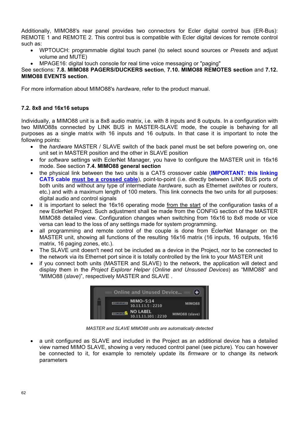 Ecler ECLERNET MANAGER User Manual | Page 62 / 208