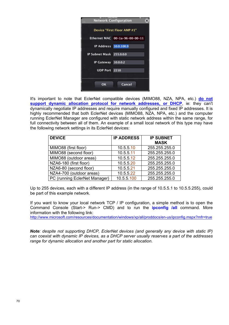 Ecler ECLERNET MANAGER User Manual | Page 70 / 208