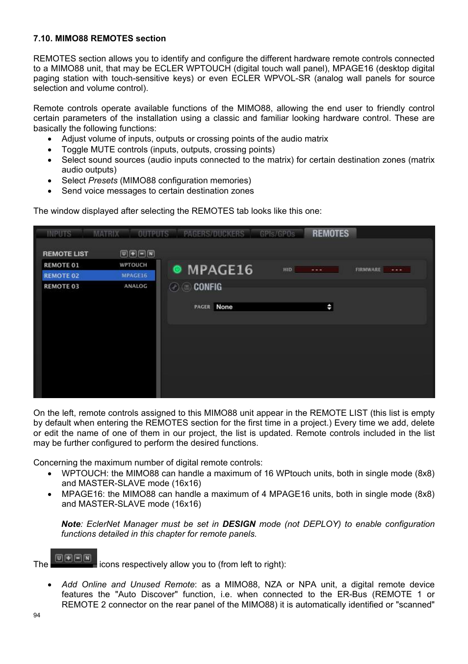 Ecler ECLERNET MANAGER User Manual | Page 94 / 208