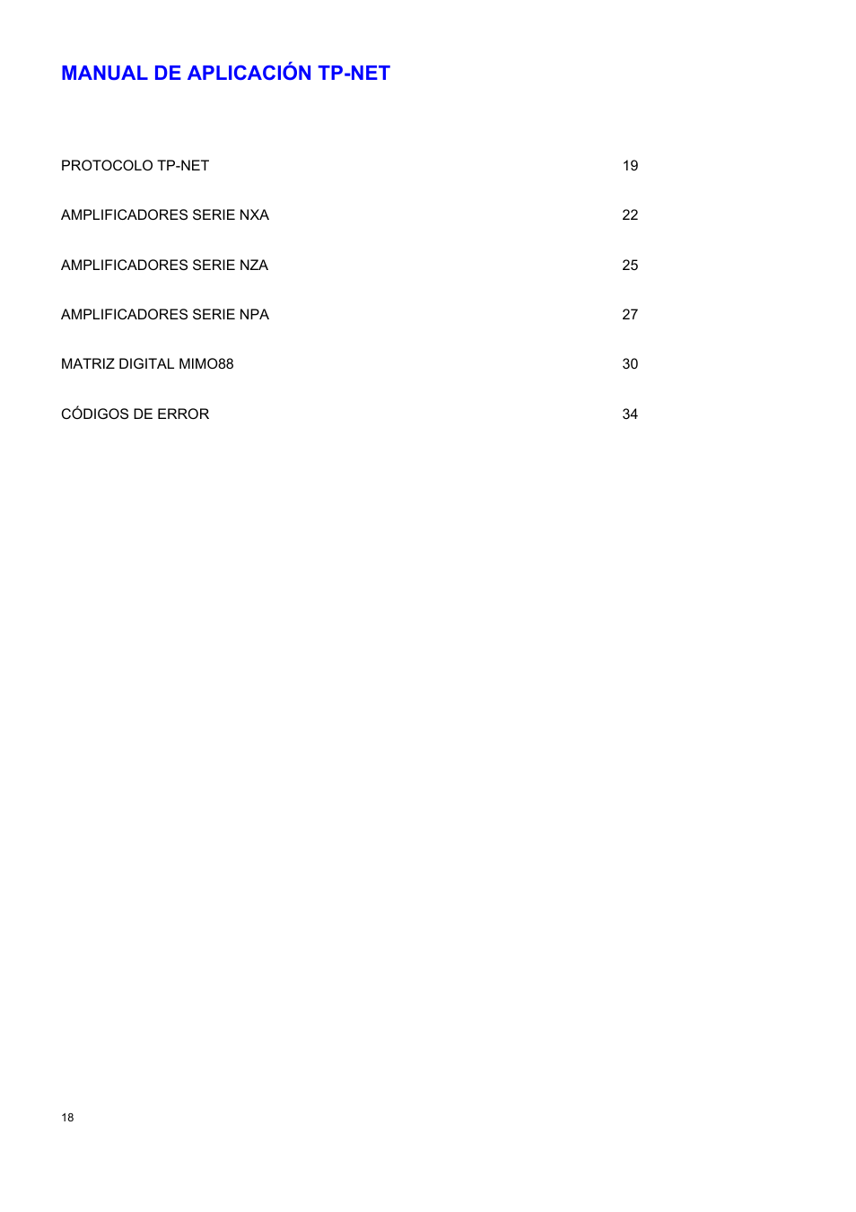 Manual de aplicación tp-net | Ecler TP-NET User Manual | Page 18 / 35