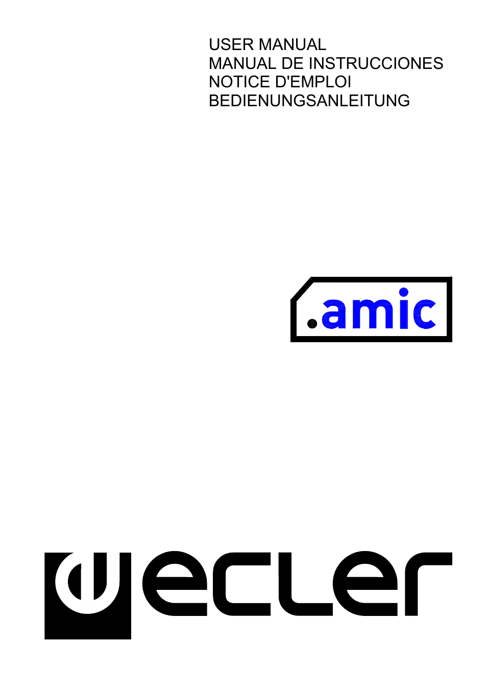 Ecler AmicLab User Manual | 88 pages