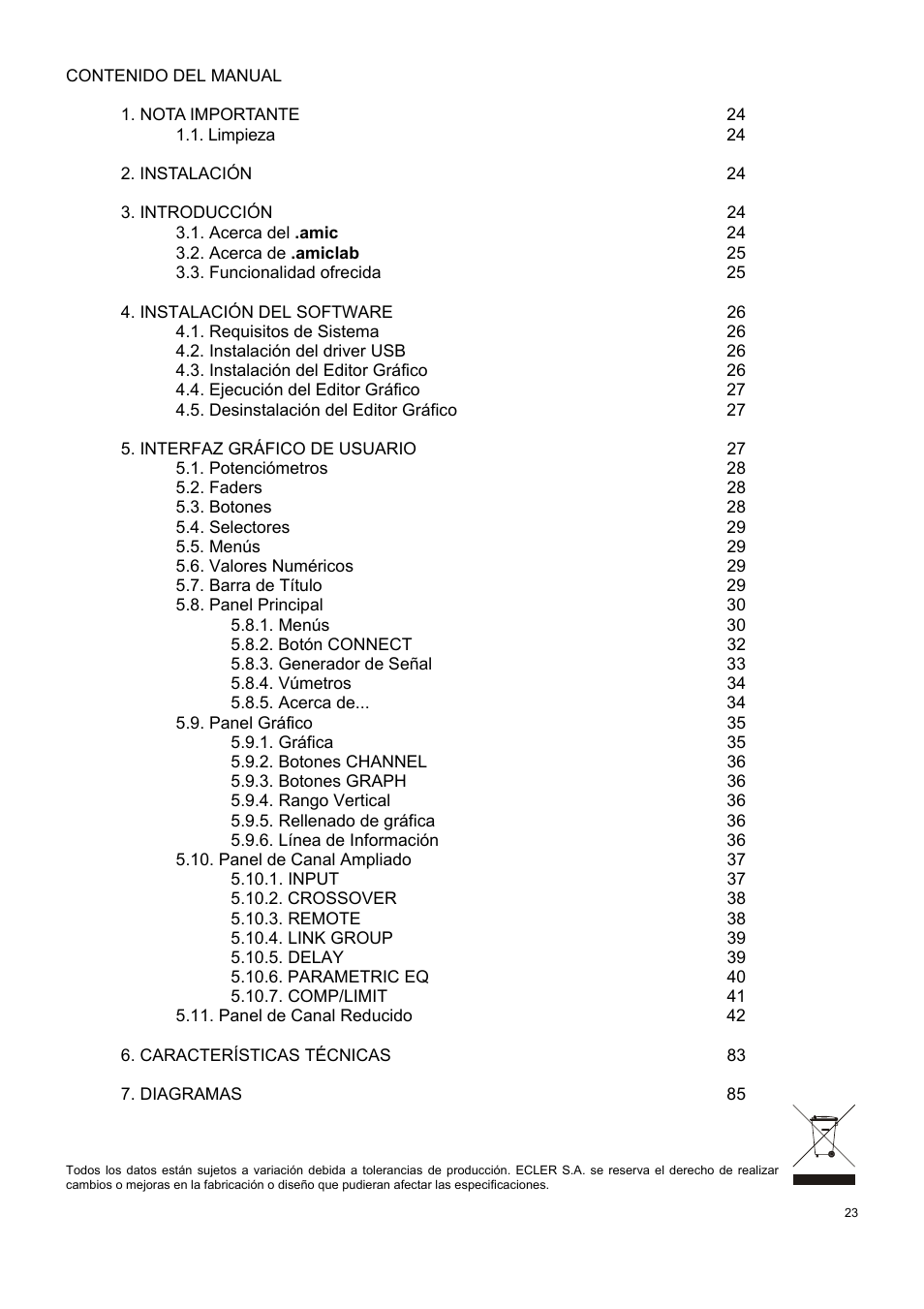 Ecler AmicLab User Manual | Page 23 / 88