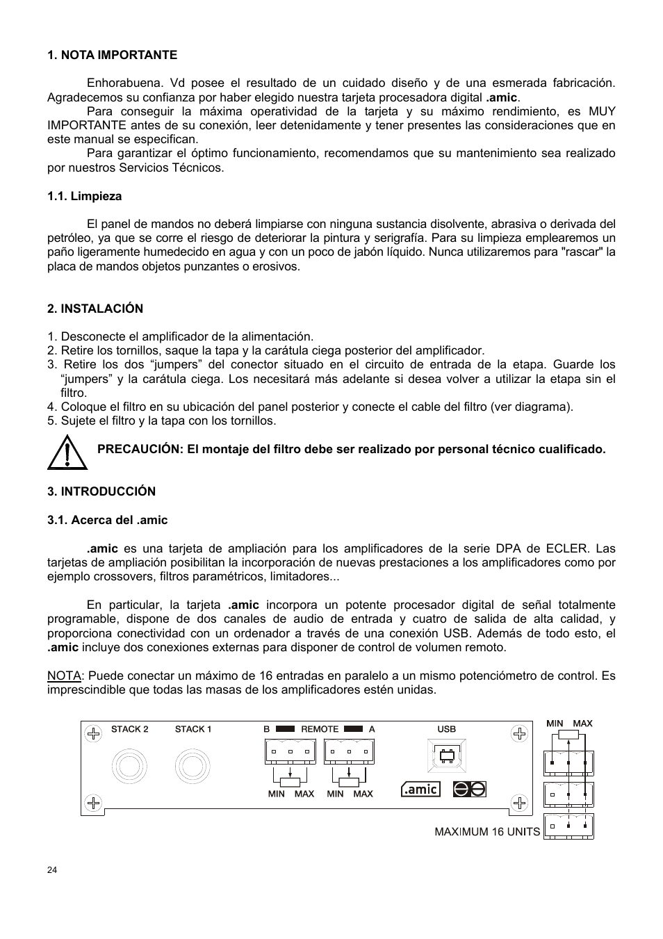 Ecler AmicLab User Manual | Page 24 / 88