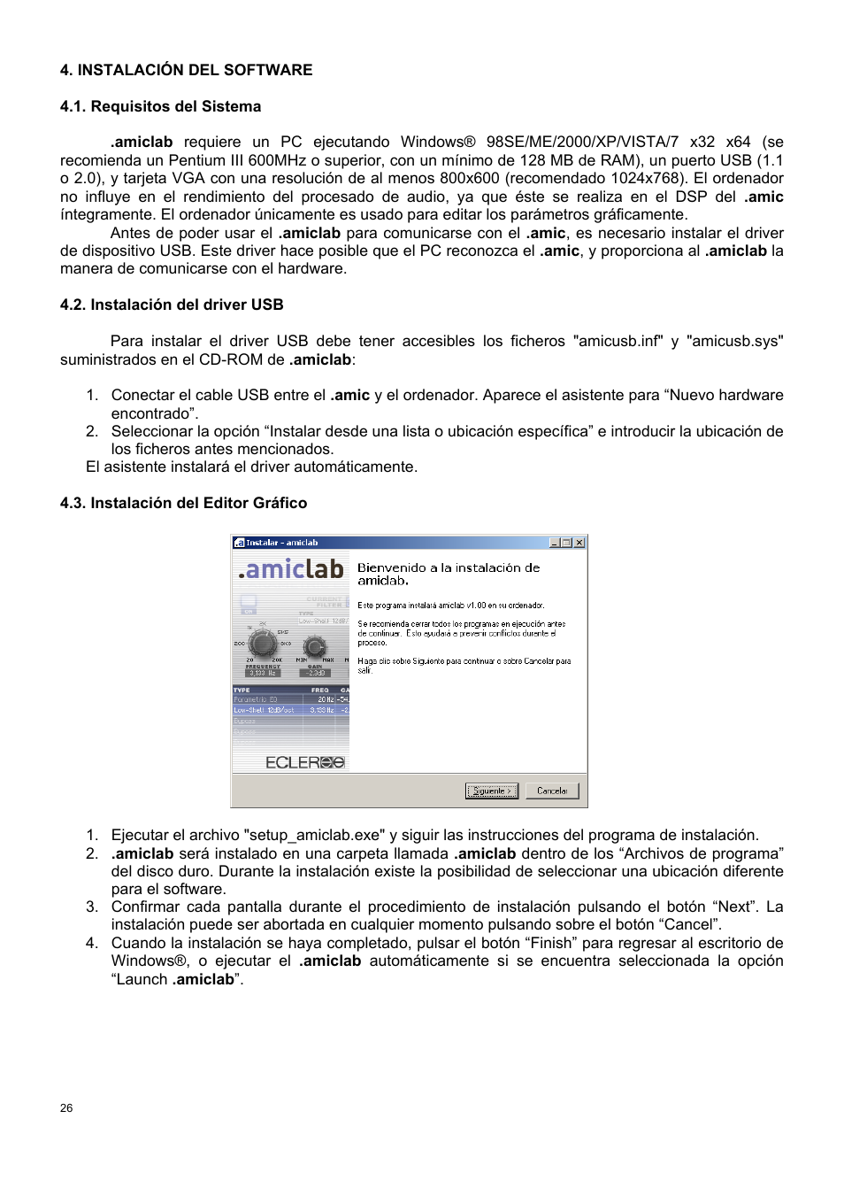 Ecler AmicLab User Manual | Page 26 / 88