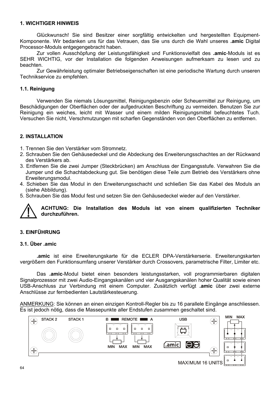 Ecler AmicLab User Manual | Page 64 / 88