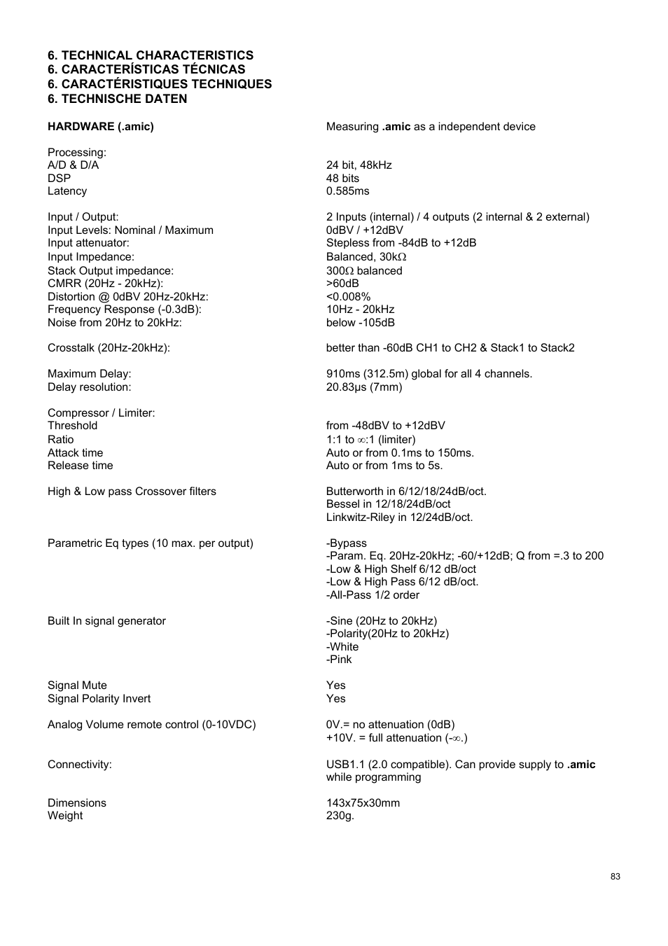 Ecler AmicLab User Manual | Page 83 / 88