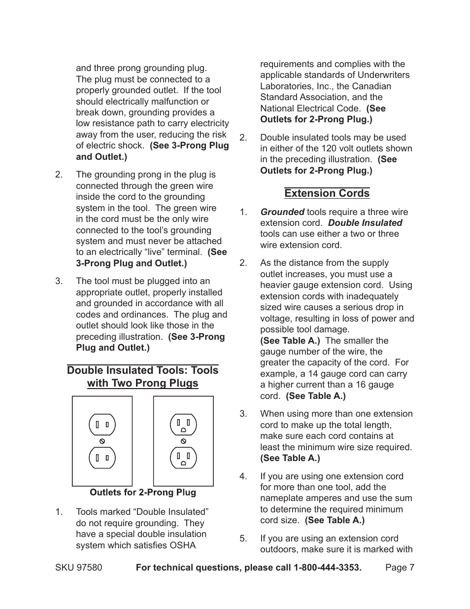 Chicago Electric CHICAGO 9.5 AMP MAGNESIUM RECIPROCATING SAW 97580 User Manual | Page 7 / 16