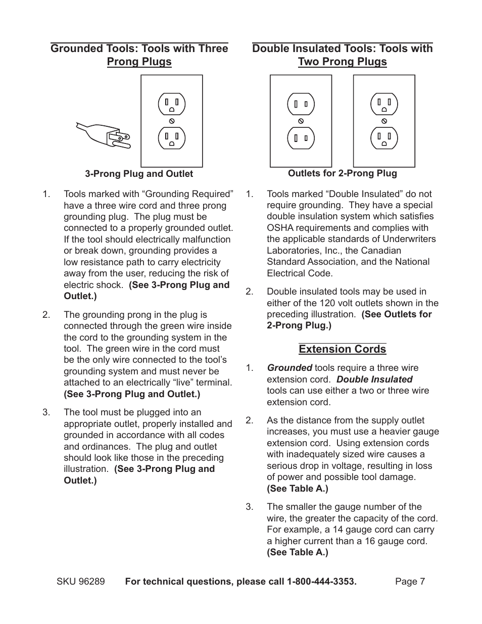 Harbor Freight Tools DRILL MASTER 96289 User Manual | Page 7 / 14