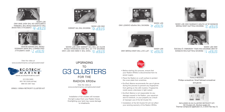 EcoTech Marine Radion G3 Cluster User Manual | 2 pages