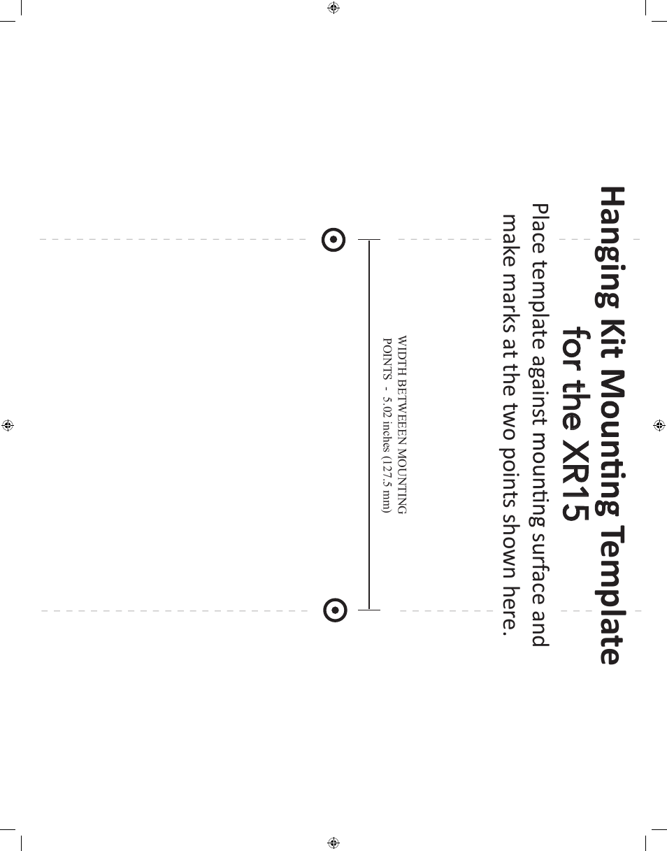Hanging kit templa te, For t he xr15 | EcoTech Marine Hanging Kit User Manual | Page 3 / 3