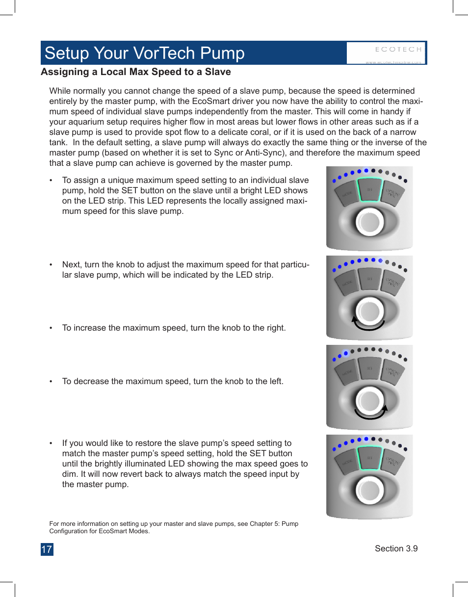 Setup your vortech pump | EcoTech Marine Full EcoSmart User Manual | Page 17 / 44