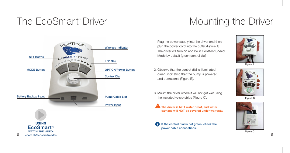 The ecosmar t, Driver mounting the driver, Ecosmart | EcoTech Marine MP10wES User Manual | Page 6 / 12