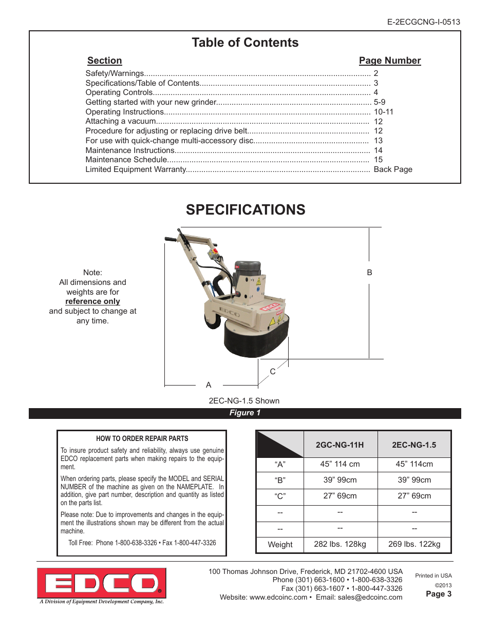 EDCO 2GC-NG-11H User Manual | Page 3 / 16