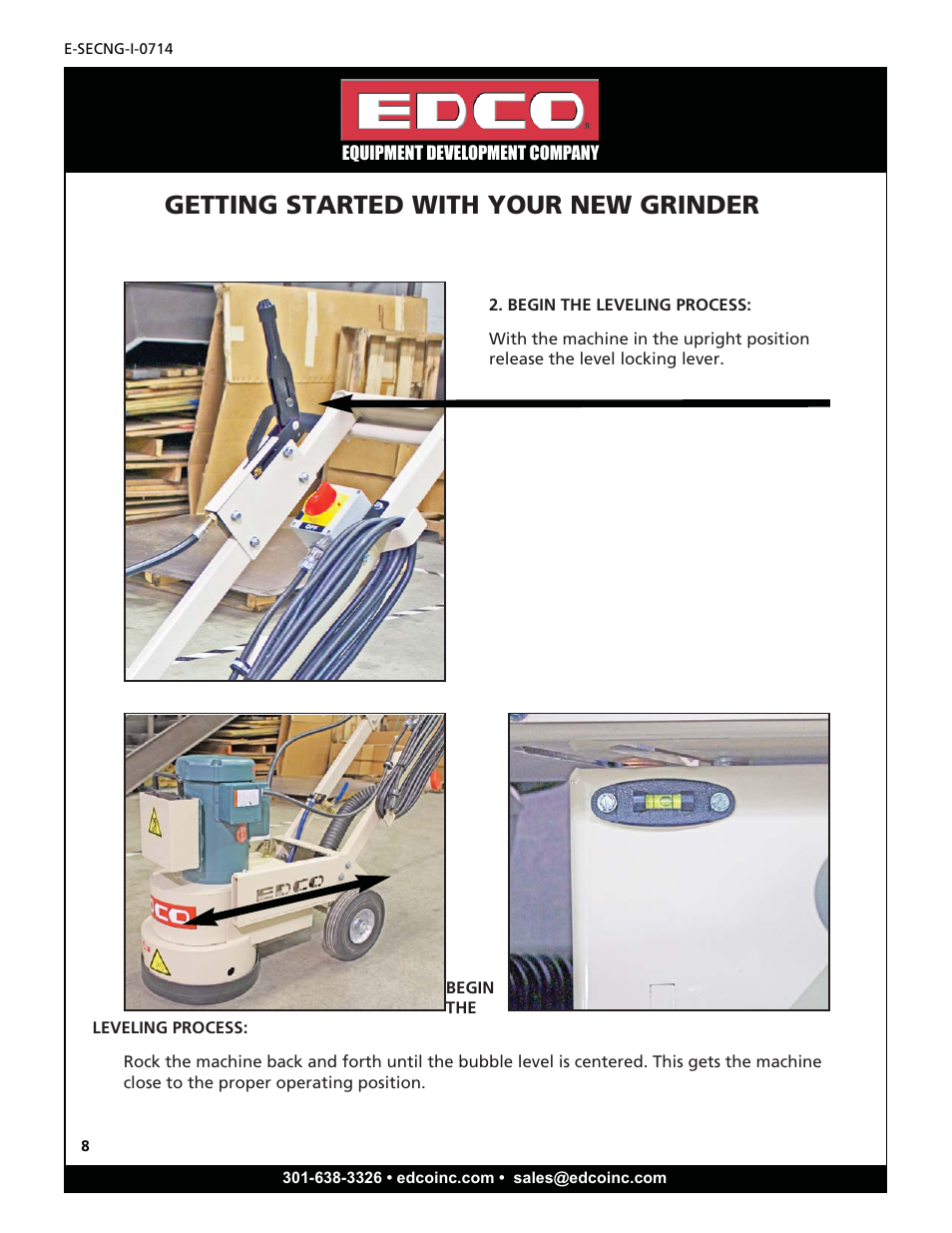 Getting started with your new grinder | EDCO SEC-NG-1.5 User Manual | Page 8 / 20